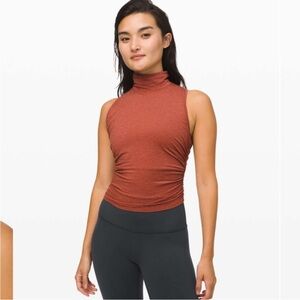 Lululemon See The Horizon Tank Rustic Clay / White size Small S